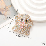 20MM Halloween pumpkin head with  Rhinestone snap button