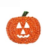 Pumpkin brooch Zinc alloy clothing accessories Halloween  pin inlaid with diamonds