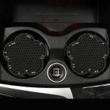 Diamond inlaid car cup pad cartoon cute car anti slip pad car accessories circular silicone insulation pad