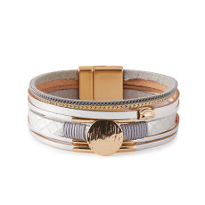 New PU Bracelet Multi layer Handmade Weaving Vintage Bracelet Hot Selling Handpiece