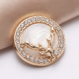 20mm snap button metal rhinestone Golden Silver Flower Pearl Snowflake love