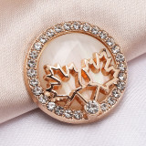 20mm snap button metal rhinestone Golden Silver Flower Pearl Snowflake love