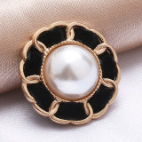 20mm snap button metal rhinestone Golden Silver Flower Pearl Snowflake love