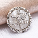 20mm snap button metal rhinestone Golden Silver Flower Pearl Snowflake love