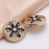 20mm snap button metal rhinestone Golden Silver Flower Pearl Snowflake love