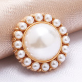 20mm snap button metal rhinestone Golden Silver Flower Pearl Snowflake love