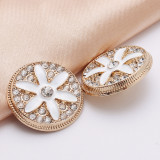 20mm snap button metal rhinestone Golden Silver Flower Pearl Snowflake love