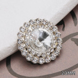 22mm snap button metal rhinestone Golden Silver Flower Pearl Snowflake love