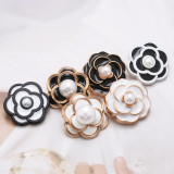 20mm snap button metal rhinestone Golden Silver Flower Pearl Snowflake love