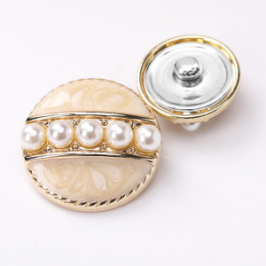 23mm snap button metal rhinestone Golden Silver Flower Pearl Snowflake love