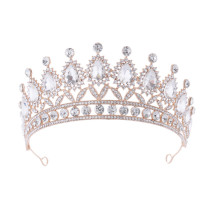 Baroque Bridal Crown Headpiece Queen Alloy High End Crown Wedding Accessories