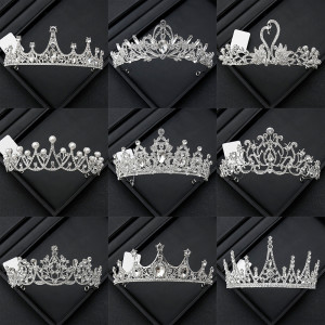 Crown headwear, bride's rhinestone, coming of age gift, birthday princess hair accessory