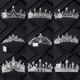 Crown headwear, bride's rhinestone, coming of age gift, birthday princess hair accessory