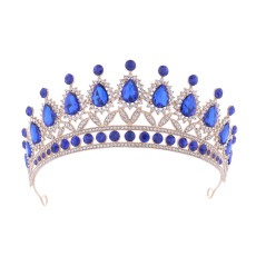 Baroque Bridal Crown Headpiece Queen Alloy High End Crown Wedding Accessories