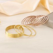 Fashion18K vacuum gold-plated  circular bracelet bracelet made of stainless steel bangle for women