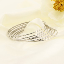 18K gold-plated circular stainless steel bracelet from Europe and America Set/7pc