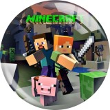 20MM 10pcs/lot Cartoon Games glass snap button charms