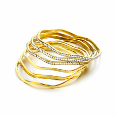 Starry Sky DIY Combination Curve Diamond Set Exquisite Stainless Steel Bracelet