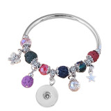 Famati's Hand Evil Eye Bracelet Women's Rose Shell Crystal Beaded Bracelet fit 12mm 20mm snap button