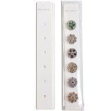 10pcs/set 21cm*3cm Card cardboard PVC hanging card velvet display  Fit 12mm 20mm snap buttons