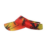 Spring and summer new products vacation printed empty top hat tennis hat