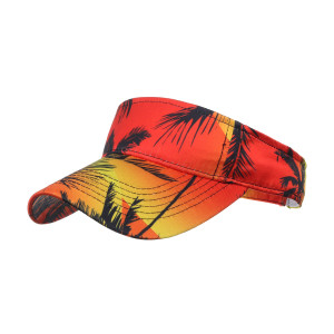 Spring and summer new products vacation printed empty top hat tennis hat