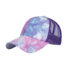 New spring and summer tie dye ponytail baseball cap and sun hat adjustable