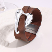 Love brushed bracelet, women's leather bracelet, PU leather bracelet