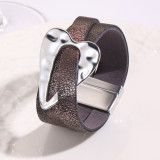 Love brushed bracelet, women's leather bracelet, PU leather bracelet