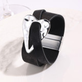 Love brushed bracelet, women's leather bracelet, PU leather bracelet