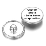 Custom  3 sizes glass printing pictures Snap button