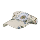Spring and summer new products vacation printed empty top hat tennis hat