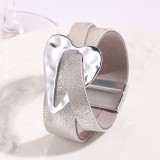 Love brushed bracelet, women's leather bracelet, PU leather bracelet