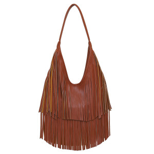 Fashionable handbag, women's bag, shoulder bag, tassel bag, soft leather  small