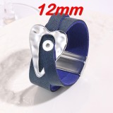 Love 12MM Snaps button PU Leather Alloy Bracelet  Magnet Buckle Women's Bracelet