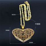 European and American stainless steel Tree of Life heart-shaped pendant for women and men vintage
