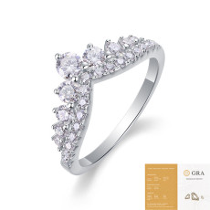 Moissanite ring S925 silver female non fading ring