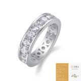 S925 silver hot selling 4mm moissanite ring for women
