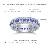 New 925 Silver Ring Children's Synthetic Colored Gemstone Moissanite Ring