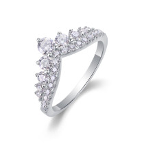 Moissanite ring S925 silver female non fading ring