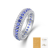 New 925 Silver Ring Children's Synthetic Colored Gemstone Moissanite Ring