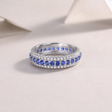 New 925 Silver Ring Children's Synthetic Colored Gemstone Moissanite Ring