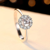 1 carat zircon imitation moissanite open ring for women's jewelry