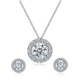 Blue, red, yellow, green, purple, white gemstone zircon necklace set, ring, earring, pendant for women