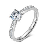 1 carat zircon imitation moissanite open ring for women's jewelry