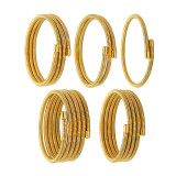 Titanium steel spring multi-layer bracelet, stainless steel ring bracelet