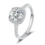 1 carat zircon imitation moissanite open ring for women's jewelry