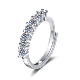 1 carat zircon imitation moissanite open ring for women's jewelry