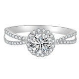 1 carat zircon imitation moissanite open ring for women's jewelry