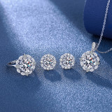 Blue, red, yellow, green, purple, white gemstone zircon necklace set, ring, earring, pendant for women